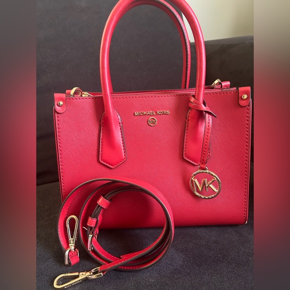 Michael Kors Handbags - Michael Kors Red Mini Tote with Removable Shoulder Strap